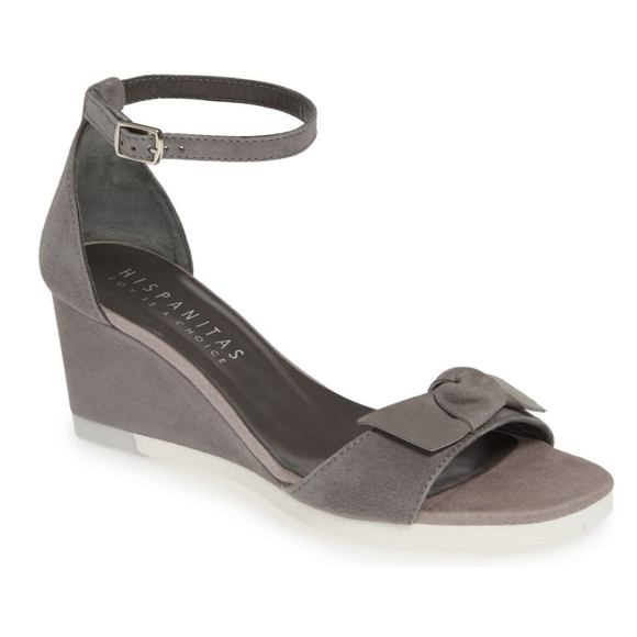 Hispanitas Shoes - Hispanitas Carsten Wedge Sandal Grey Suede 10 NIB